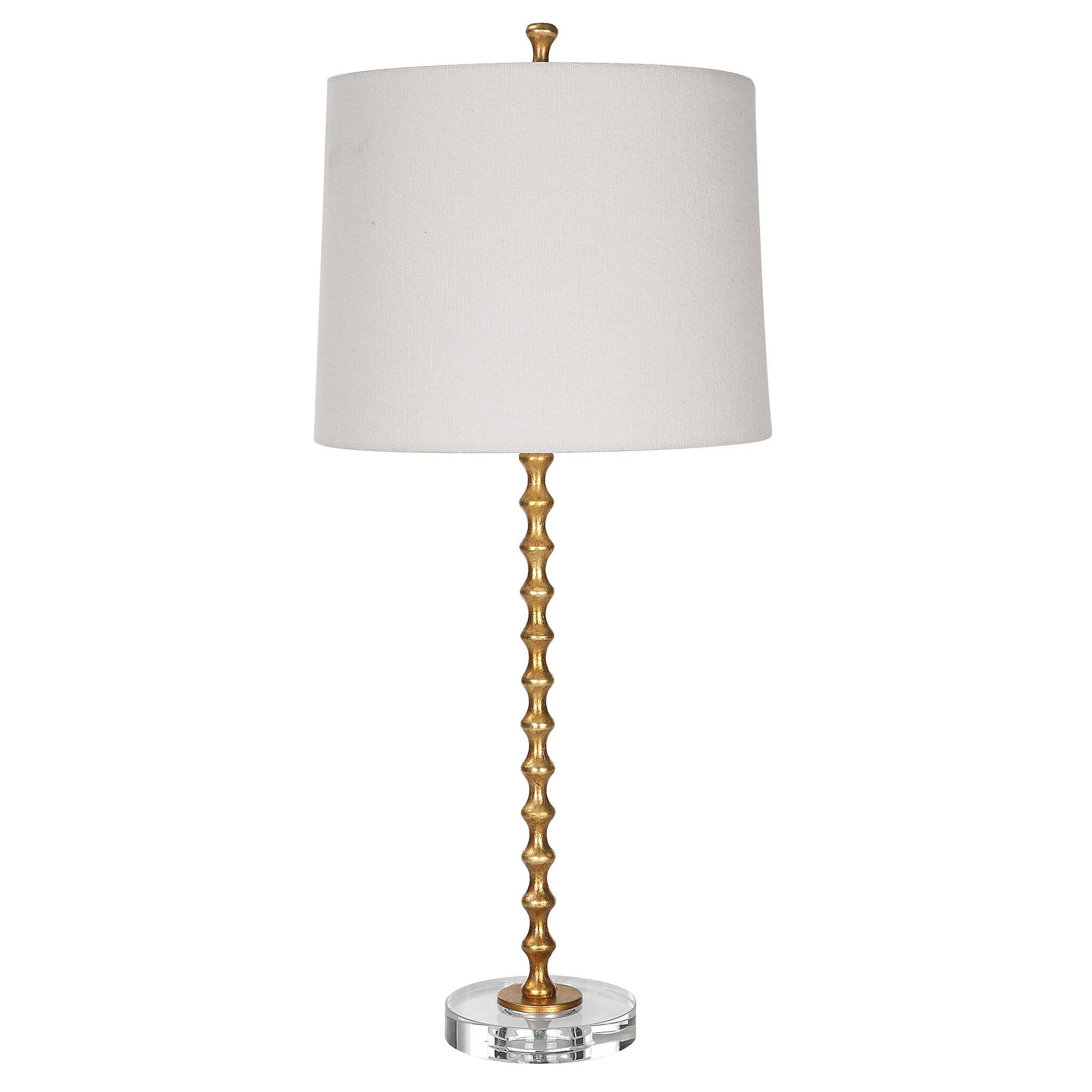 Home Decor Table Lamp Gold Leaf Finish