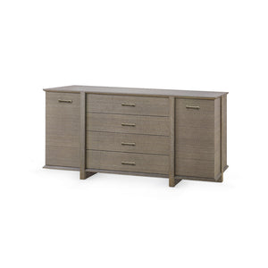 Villa & House - Watson 4-Drawer & 2-Door Cabinet - Light Mocha Shimmer Weave - WAT-450-6254-954-894
