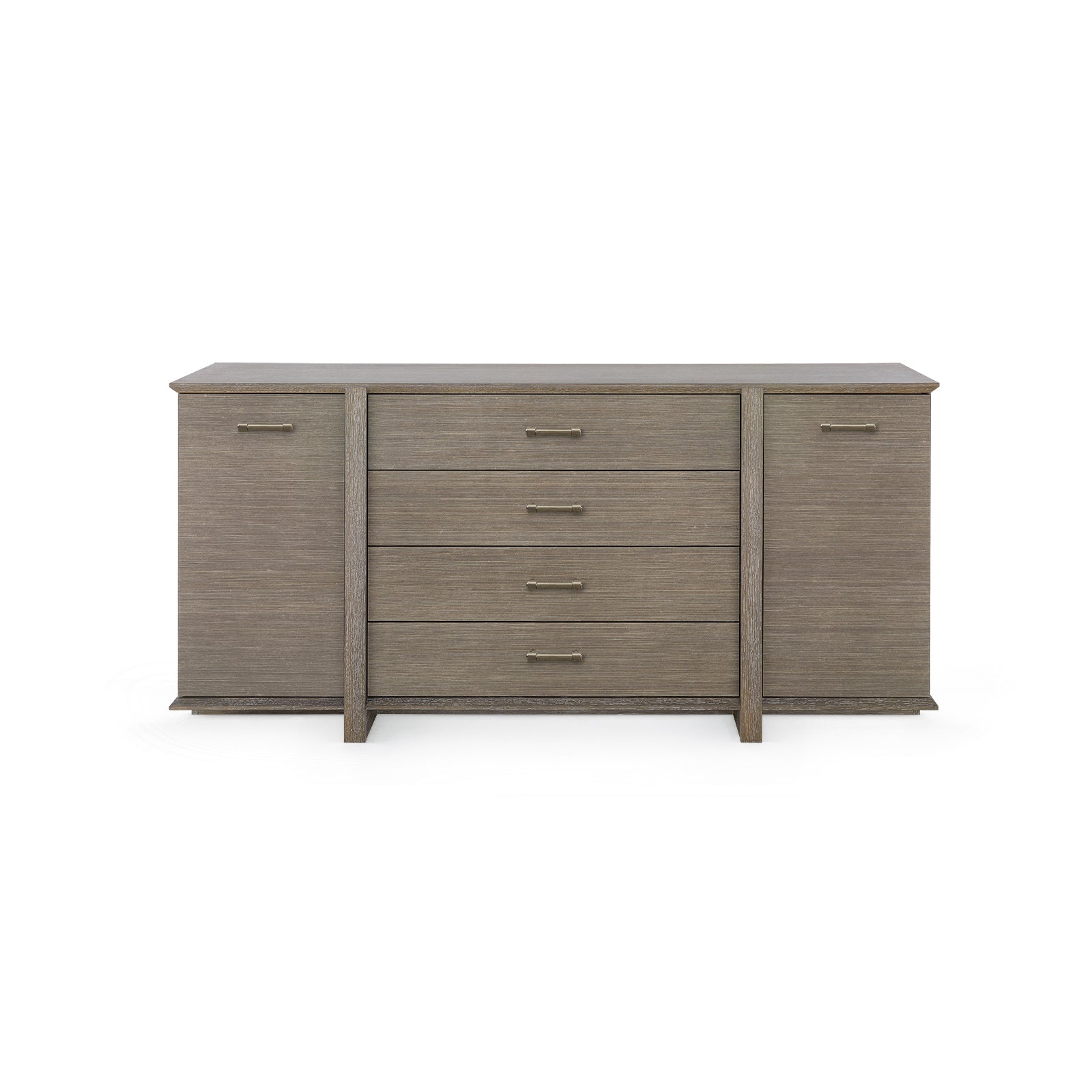 Villa & House - Watson 4-Drawer & 2-Door Cabinet - Light Mocha Shimmer Weave - WAT-450-6254-954-894