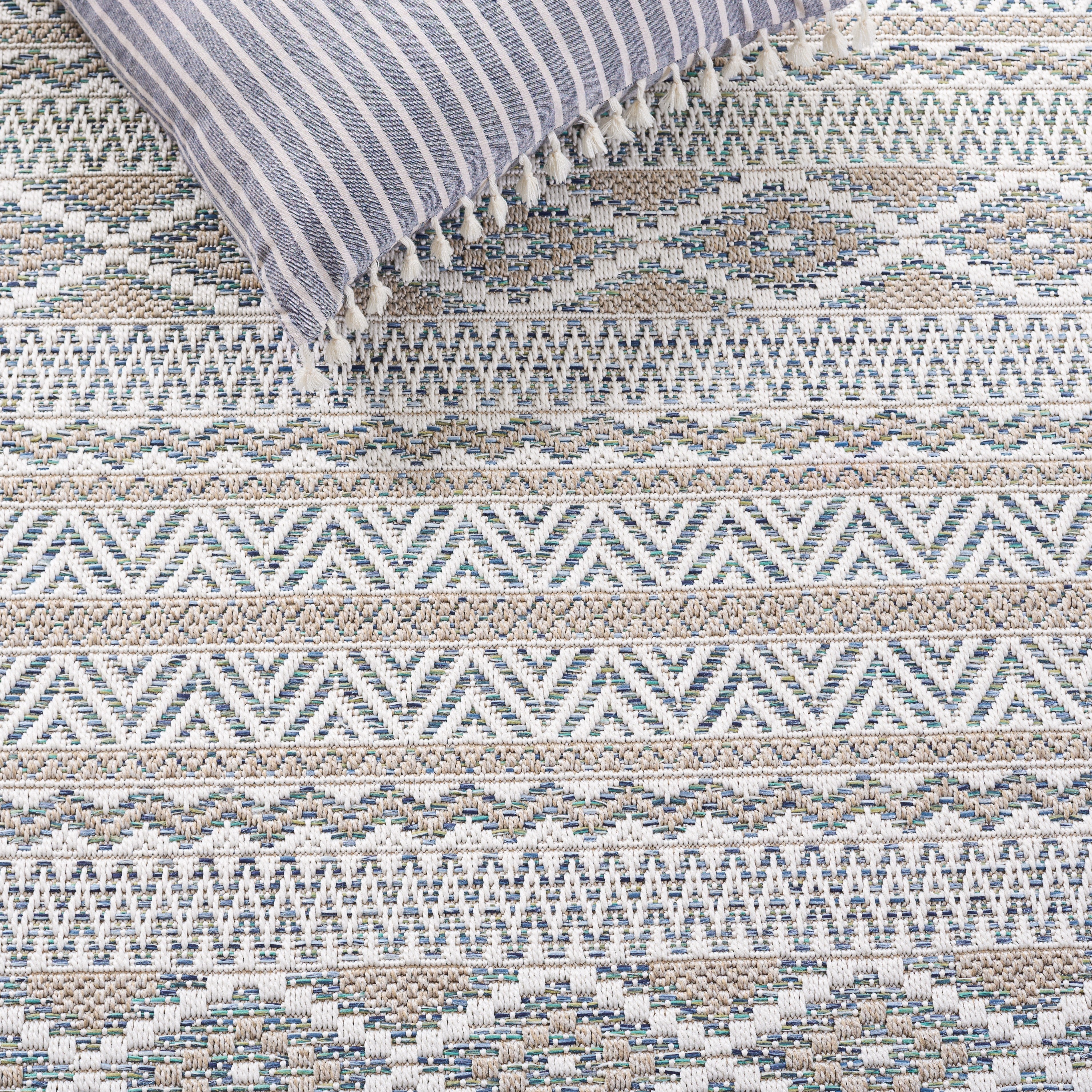 WICKER 152 AQUA / BEIGE