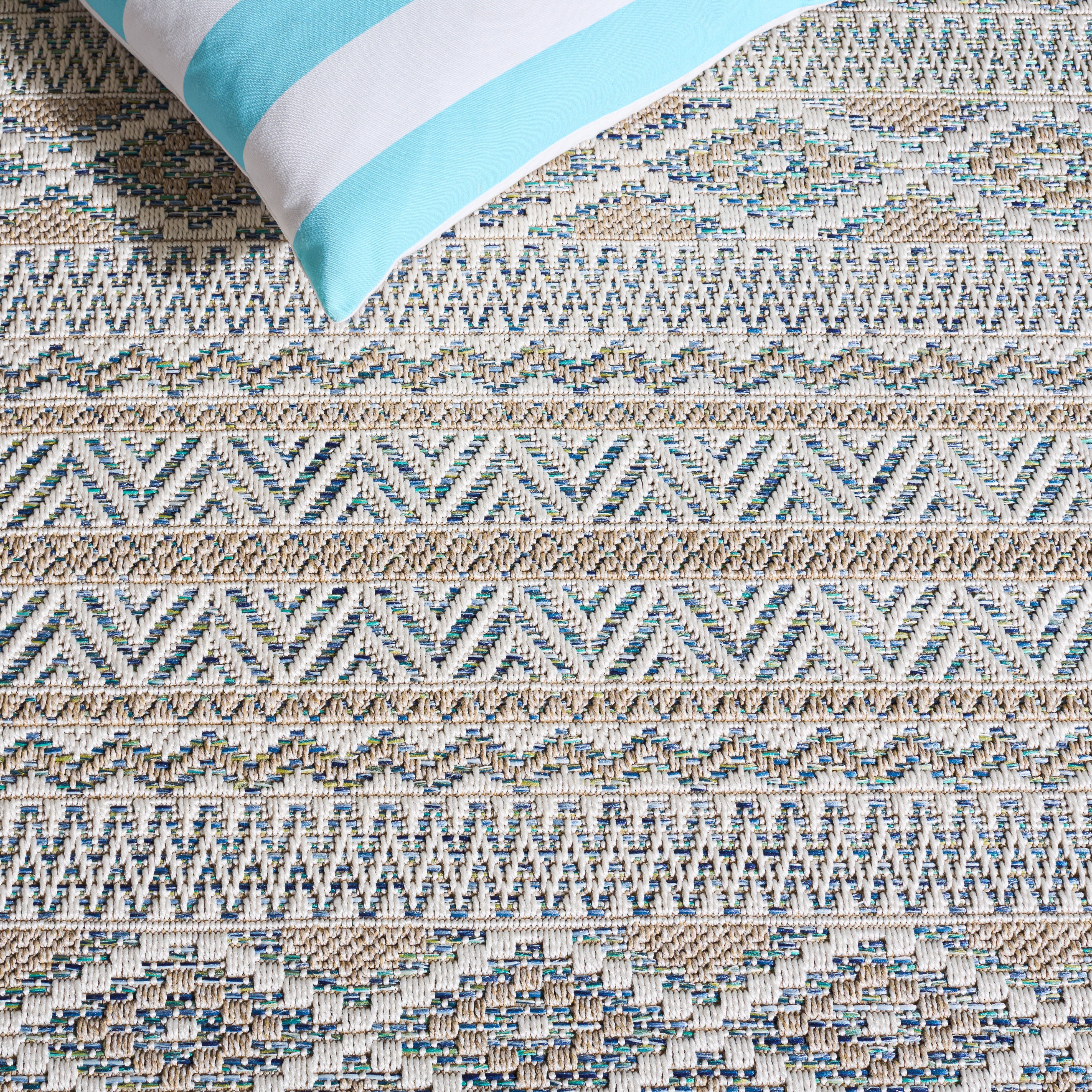 WICKER 152 AQUA / BEIGE