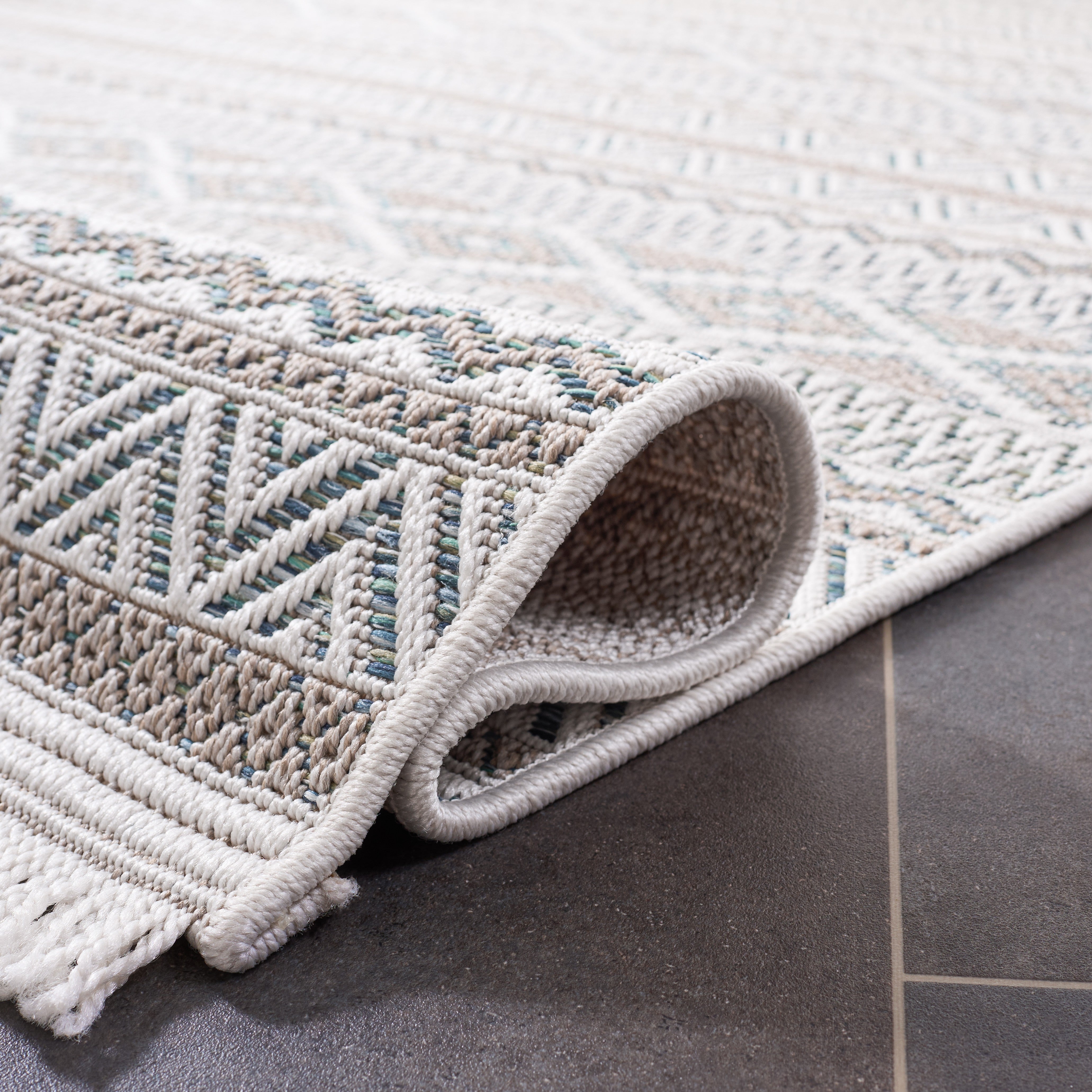 WICKER 152 AQUA / BEIGE