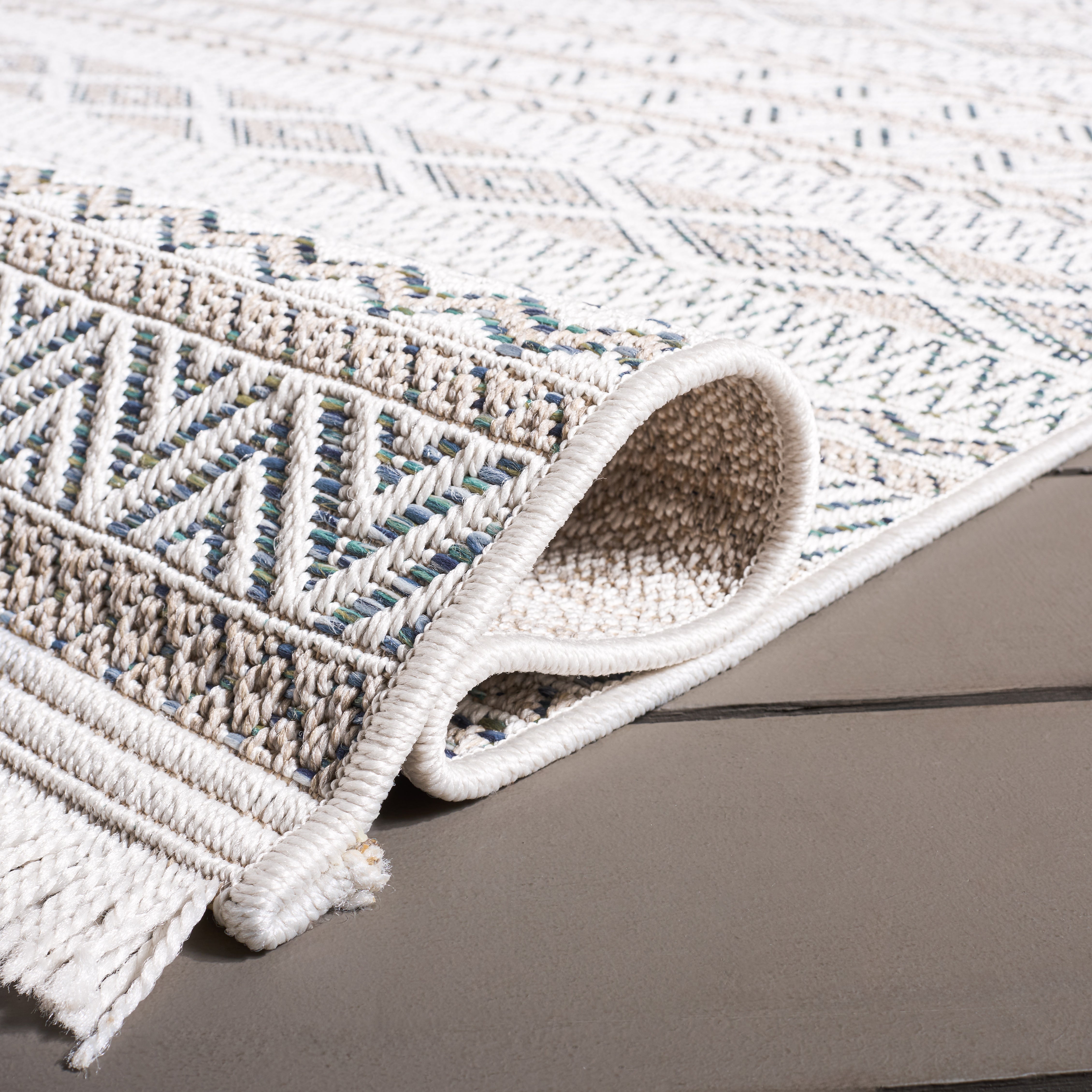 WICKER 152 AQUA / BEIGE