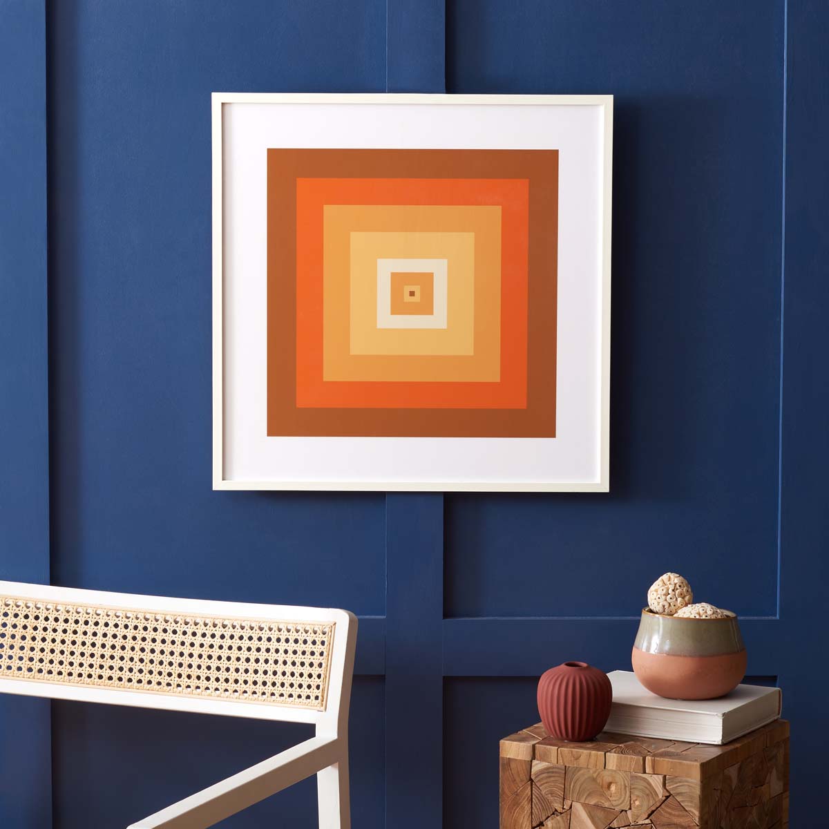Safavieh That 70's Glow Framed Wall Art , WLA2046 - Golden Brown/Orange