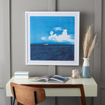 Safavieh Day At Sea, 28 X 28, Framed Wall Art, WLA2068 - Blue / White