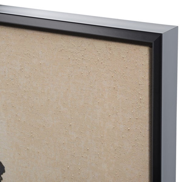 Safavieh Inky Arrangement, 24 X 36, Framed Wall Art, WLA2069 - Antique Ivory / Black