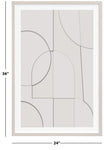 Safavieh Peaceful Configuration, 24 X 36, Framed Wall Art, WLA2070 - Ivory