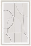 Safavieh Peaceful Configuration, 24 X 36, Framed Wall Art, WLA2070 - Ivory