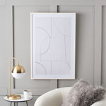 Safavieh Peaceful Configuration, 24 X 36, Framed Wall Art, WLA2070 - Ivory
