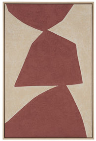 Safavieh Red Rocks, 24 X 36, Framed Wall Art, WLA2073 - Red / Beige