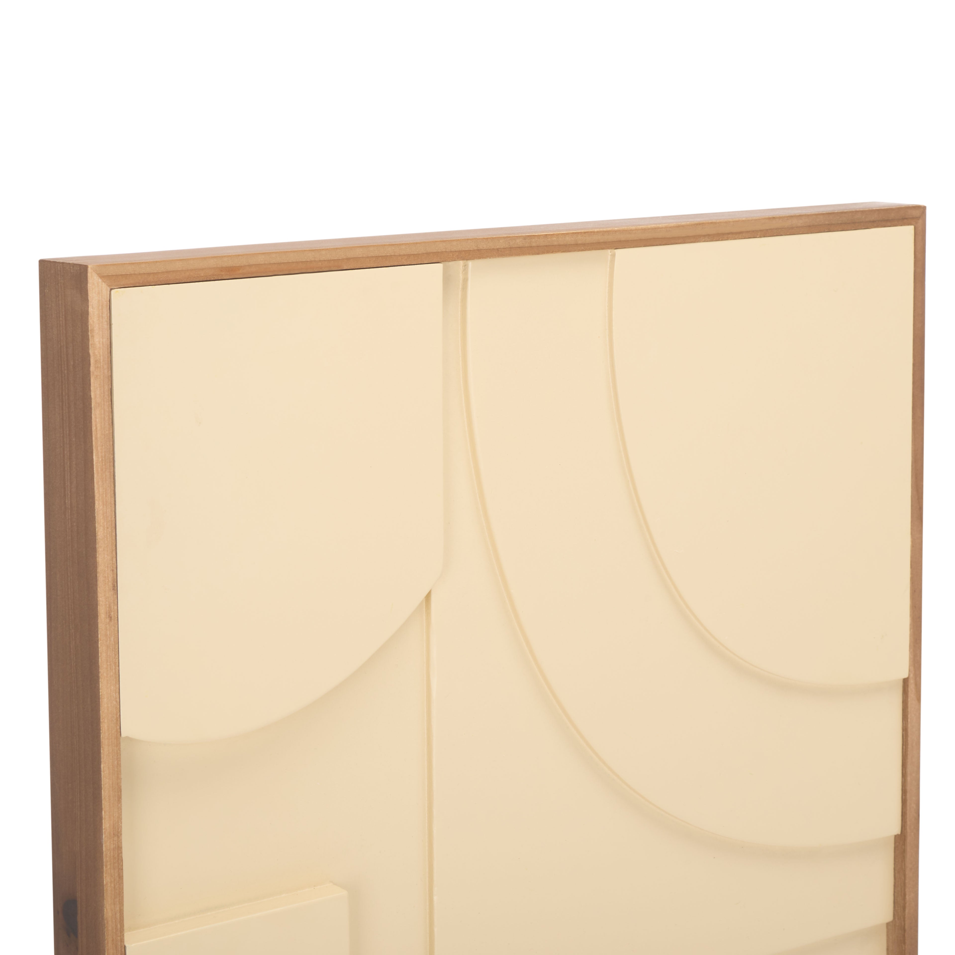 Safavieh Modern Geometry, 15.75 X 15.75, Framed Dimensional Wall Art, WLA9001 - Natural / Ivory