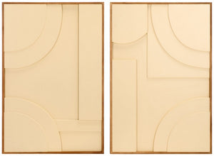 Safavieh Modern Geometry(Set of 2), 15.75 X 23.6 (Set of 2), Framed Dimensional Wall Art(Set of 2), WLA9001