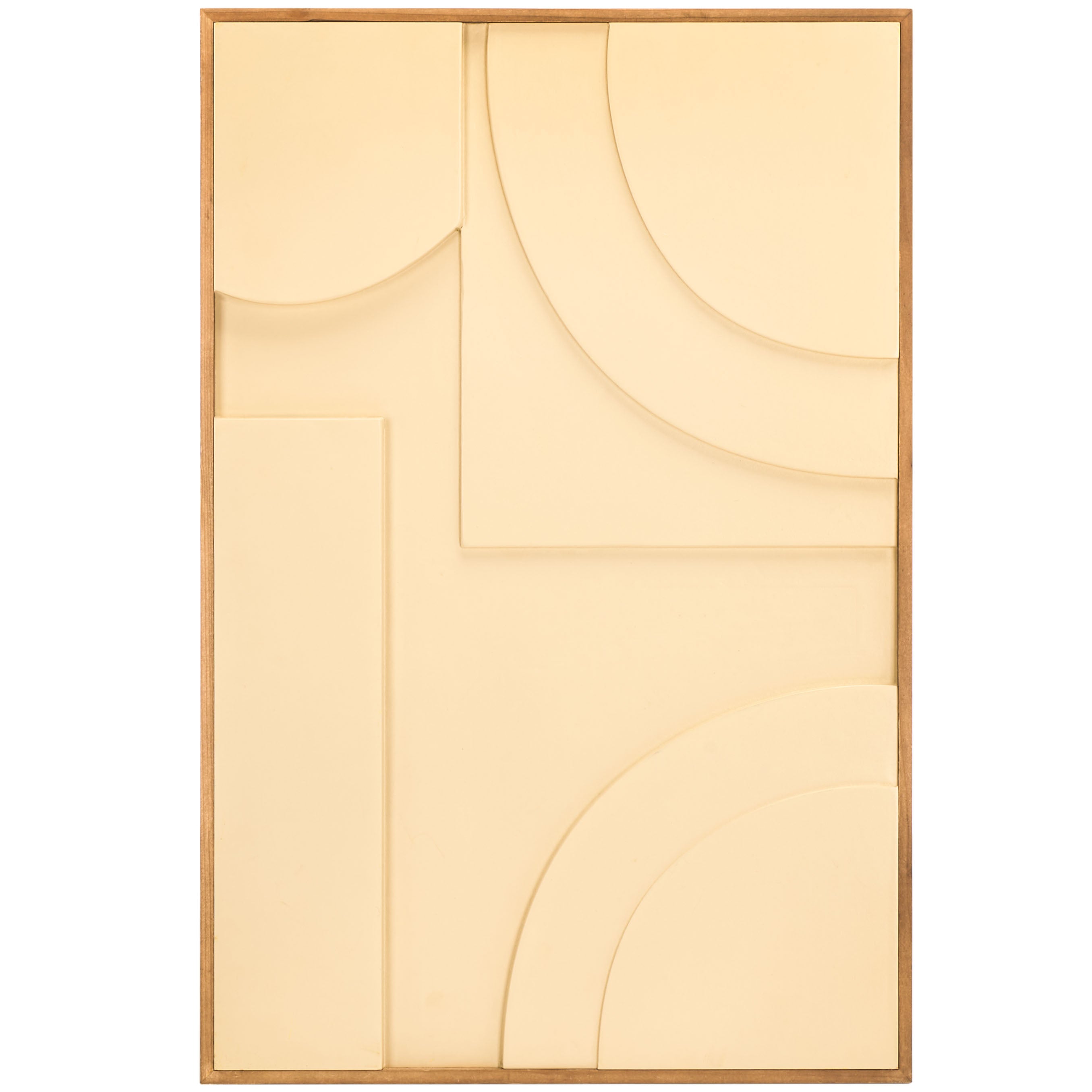 Safavieh Modern Geometry, 15.75 X 15.75, Framed Dimensional Wall Art, WLA9001 - Natural / Ivory