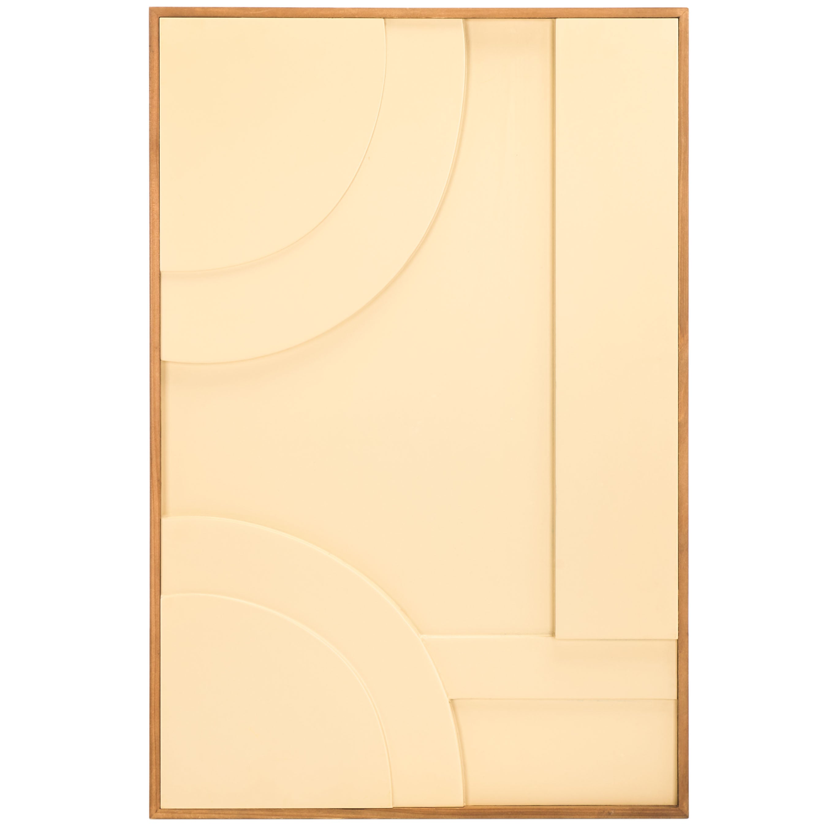 Safavieh Modern Geometry, 15.75 X 15.75, Framed Dimensional Wall Art, WLA9001 - Natural / Ivory