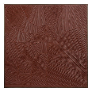 Moe's Home Collection - Flutter Framed Painting Maroon - WP-1307-37