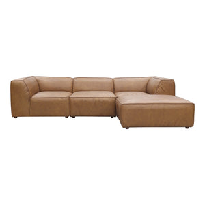 Moe's Home Collection - Form Lounge Modular Sectional Sonoran Tan Leather - XQ-1005-40