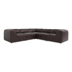 Moe's Home Collection - Form Classic L-Shaped Modular Sectional Espresso Brown - XQ-1007-20