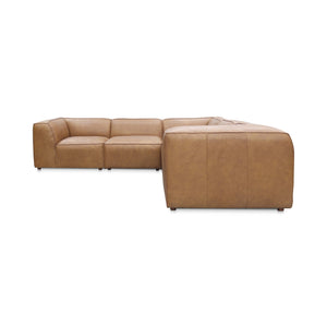 Moe's Home Collection - Form Classic L Modular Sectional Sonoran Tan Leather - XQ-1007-40