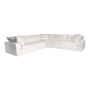 Moe's Home Collection - Clay Classic Modular Sectional Performance Fabric White - YJ-1010-05