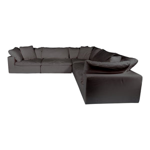 Moe's Home Collection - Clay Classic L Modular Sectional Performance Fabric Light Grey - YJ-1010-29