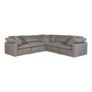 Moe's Home Collection - Terra Condo Classic L Modular Sectional Performance Fabric Light Grey - YJ-1017-29