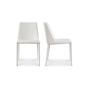 Moe's Home Collection - Nora Dining Chair White Vegan Leather-Set Of Two - YM-1004-18