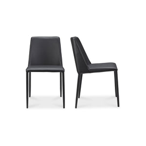 Moe's Home Collection - Nora Dining Chair Black Vegan Leather-Set Of Two - YM-1004-29