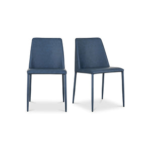 Moe's Home Collection - Nora Dining Chair Ocean Cavern Grey Vegan Leather-Set Of Two - YM-1004-41