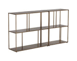 Eiffel Low Bookcase - Medium  Antique Brass