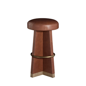 Gabby - Plateau Leather Swivel Bar Stool - Dawn - SCH-176009