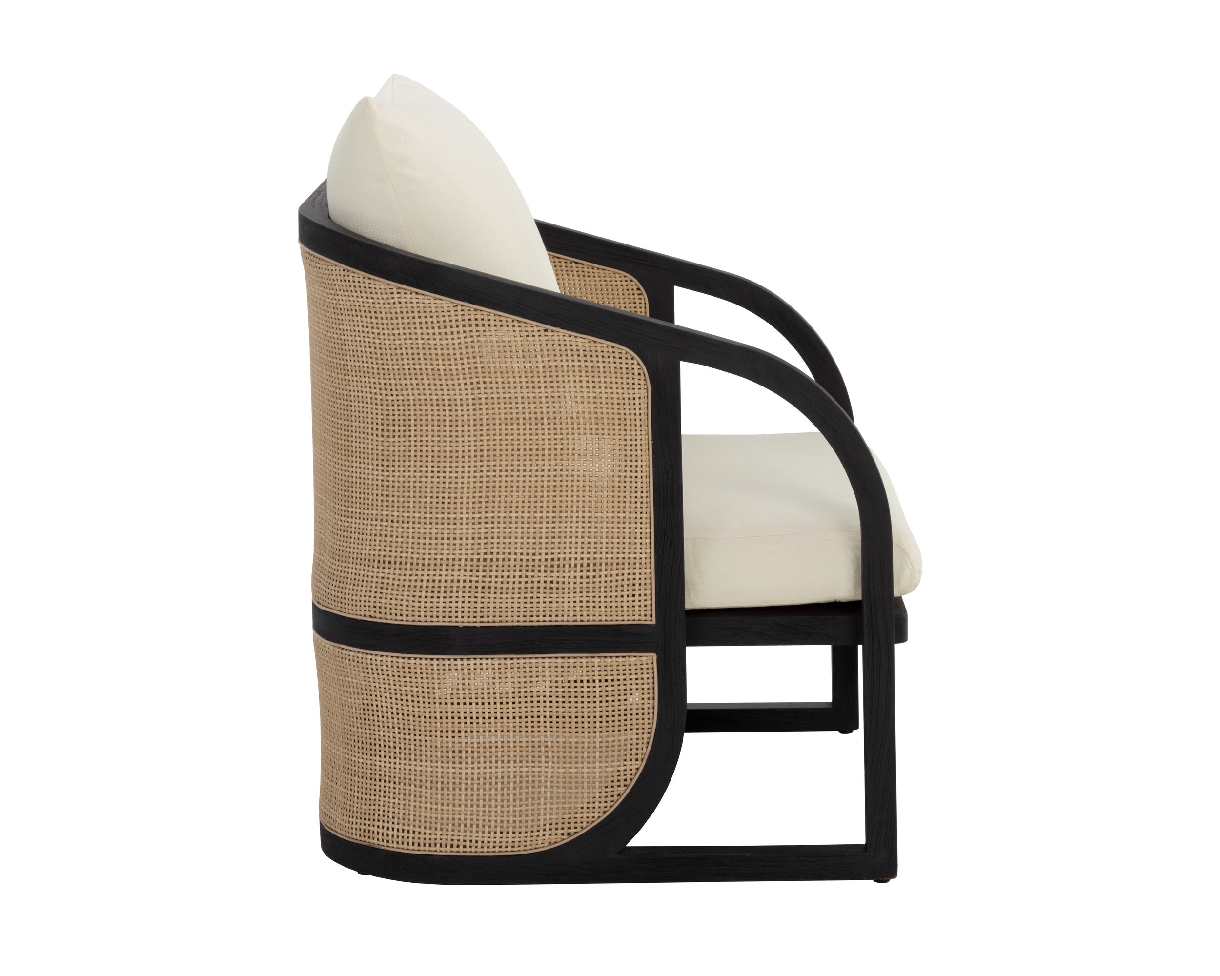 Palermo Lounge Chair - Charcoal  Stinson Cream