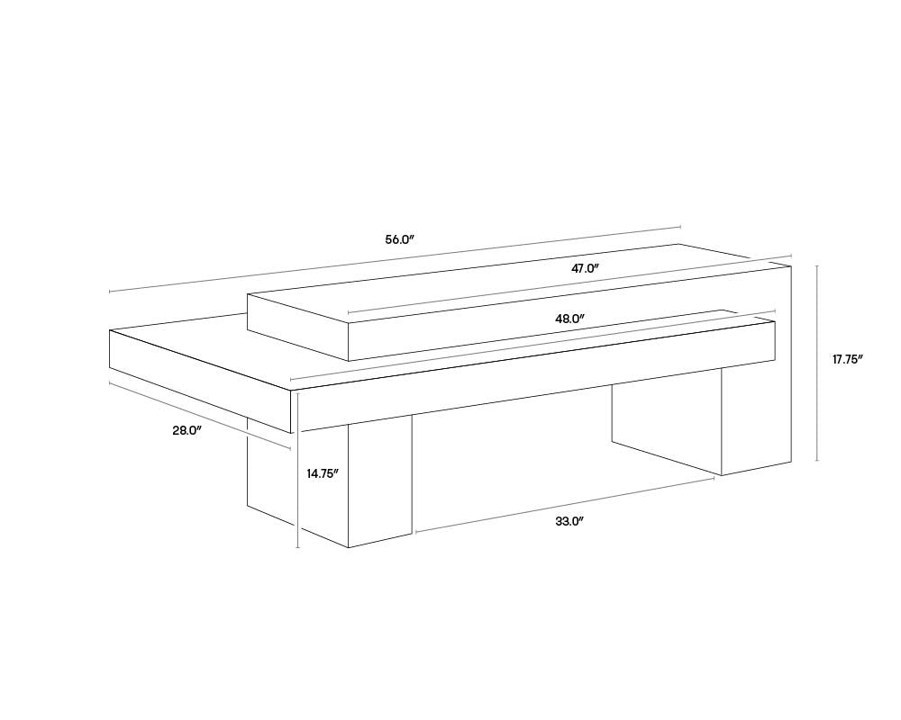 Herriot Coffee Table - Dark Brown / Grey