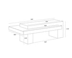 Herriot Coffee Table - Dark Brown / Grey