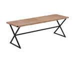 Elon Bench - Suede Light Tan Leather