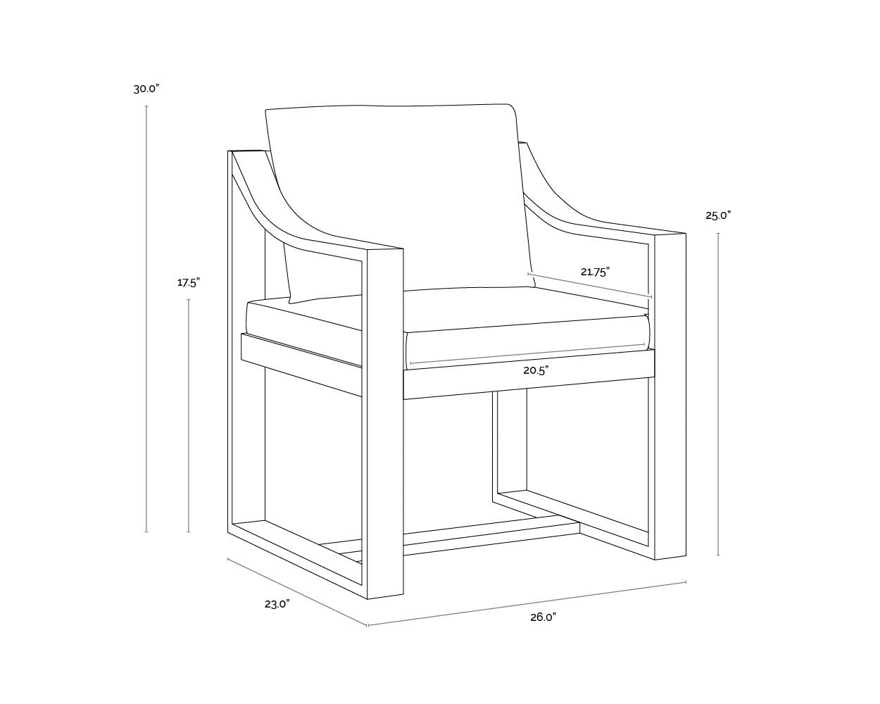 Tahiti Dining Armchair - Stinson White