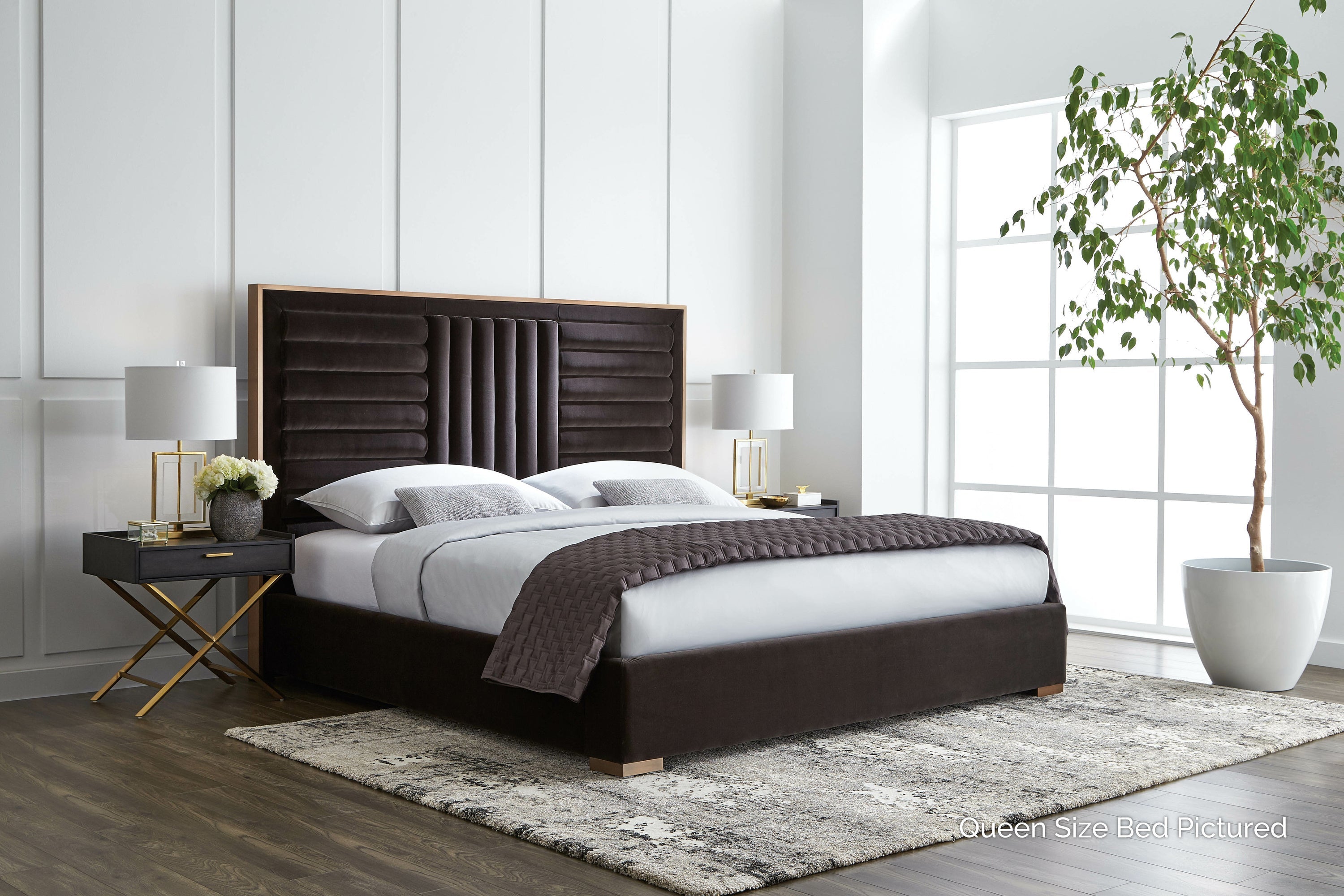 Mabel Bed - King  Abbington Charred Brown