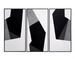 Geo Forms (Set Of 3) - 30" X 60"  Black Floater Frame
