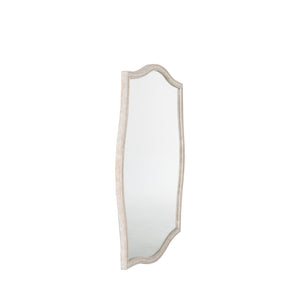 Gabby - Artesia Curved Accent Mirror - Distressed White - SCH-175057
