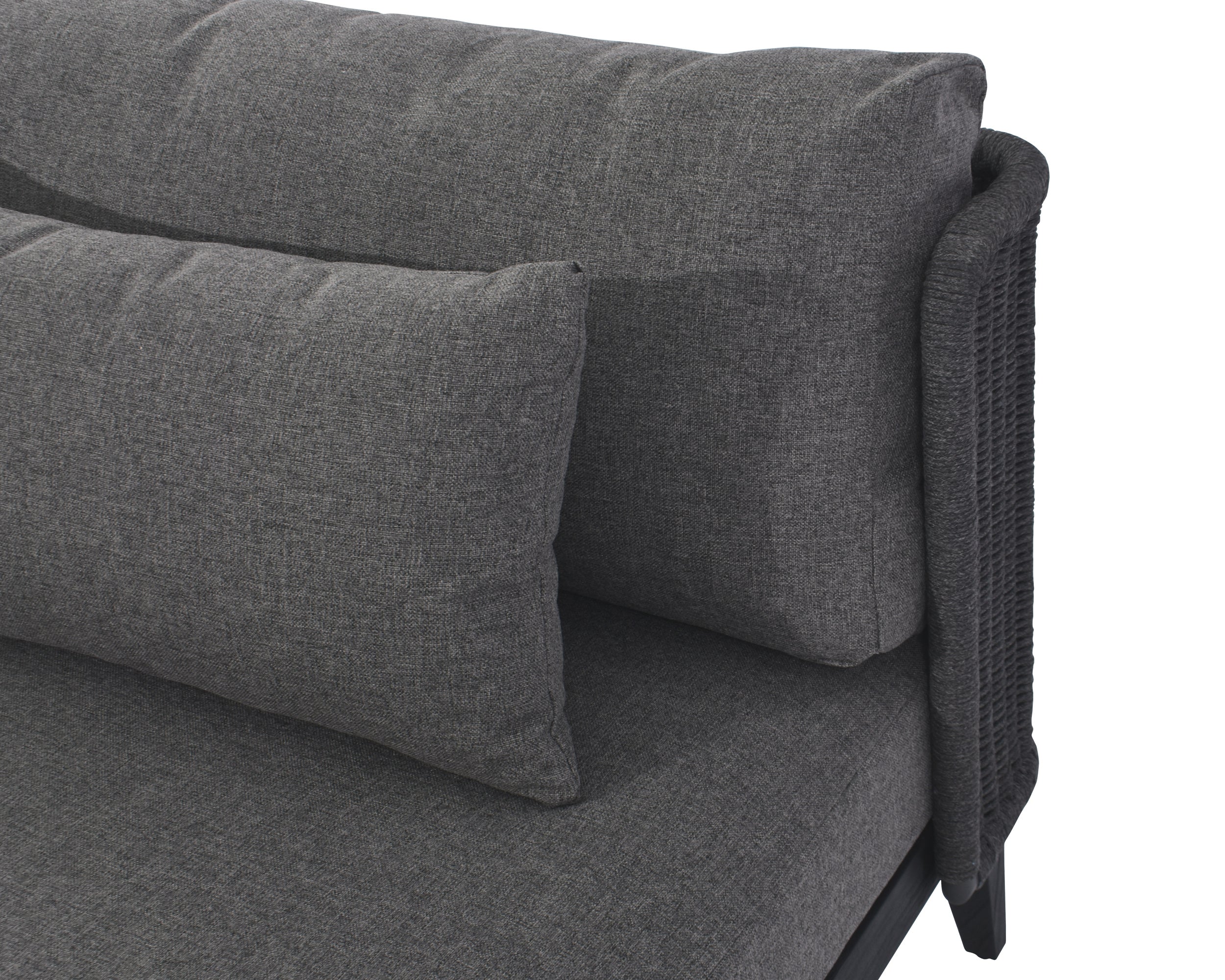 Ibiza Armless Chair - Charcoal  Gracebay Grey