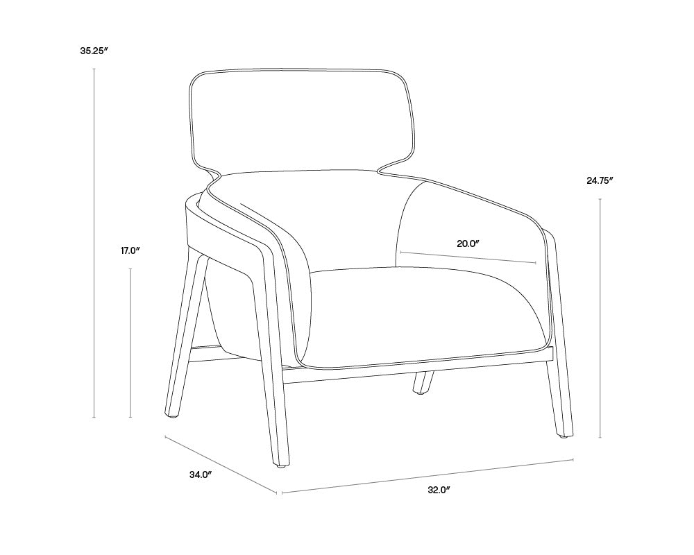 Maximus Lounge Chair - Metropolis Blue