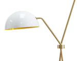 Faven Floor Lamp - Brass  White
