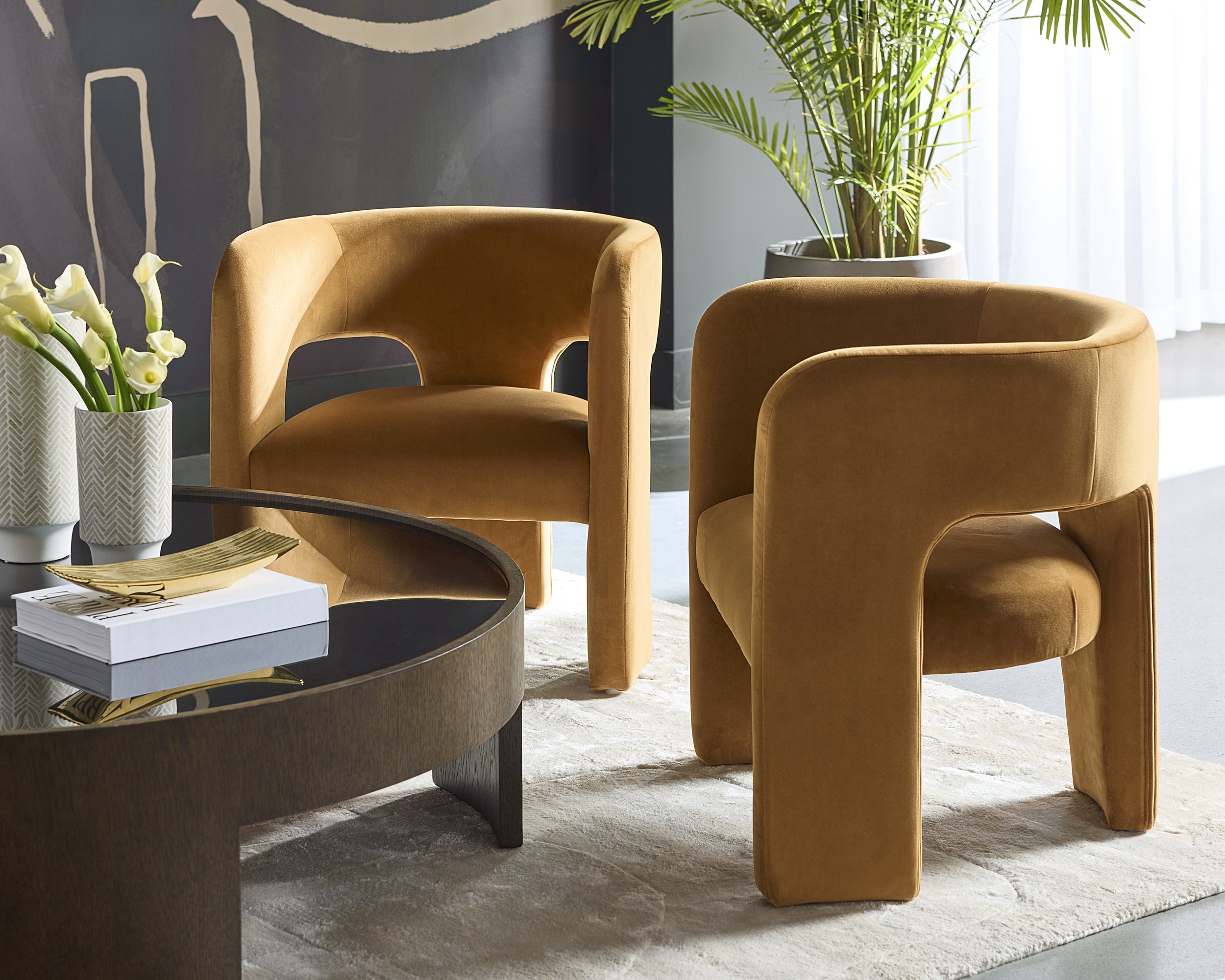 Isidore Lounge Chair - Meg Gold