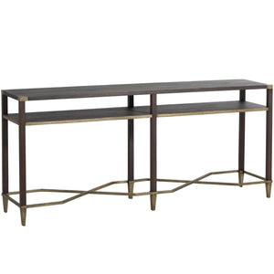 Gabby - Sue Metal Rectangle Console Table - Natural Black - SCH-160370