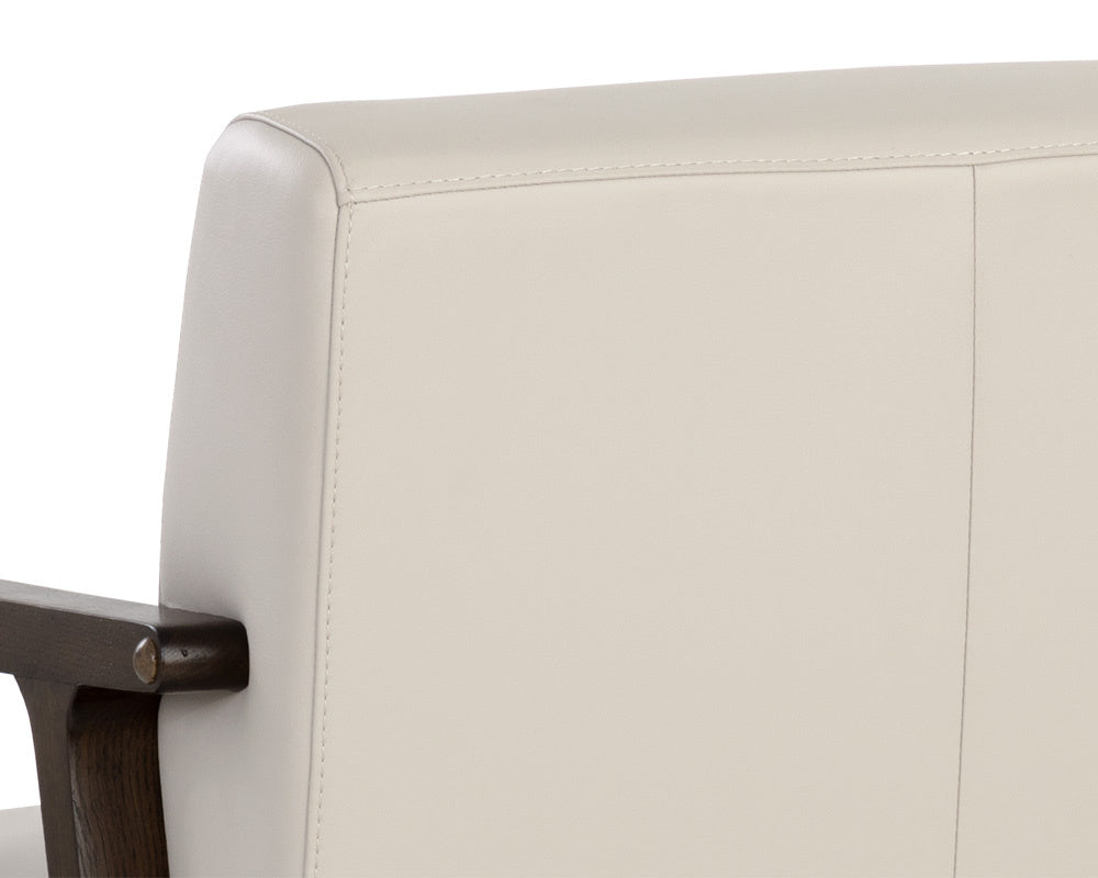 Neymar Lounge Chair - Linea Light Grey Leather