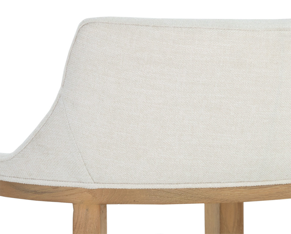 Brylea Barstool - Natural  Heather Ivory Tweed