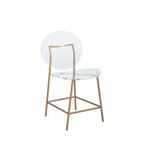 Gabby - Sandy Acrylic Iron Counter Stool - Antique Gold Clear - SCH-160350