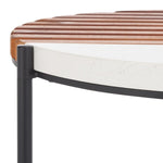 Safavieh Dallas End Table, ACC2502 - Brown / White Faux Marble 