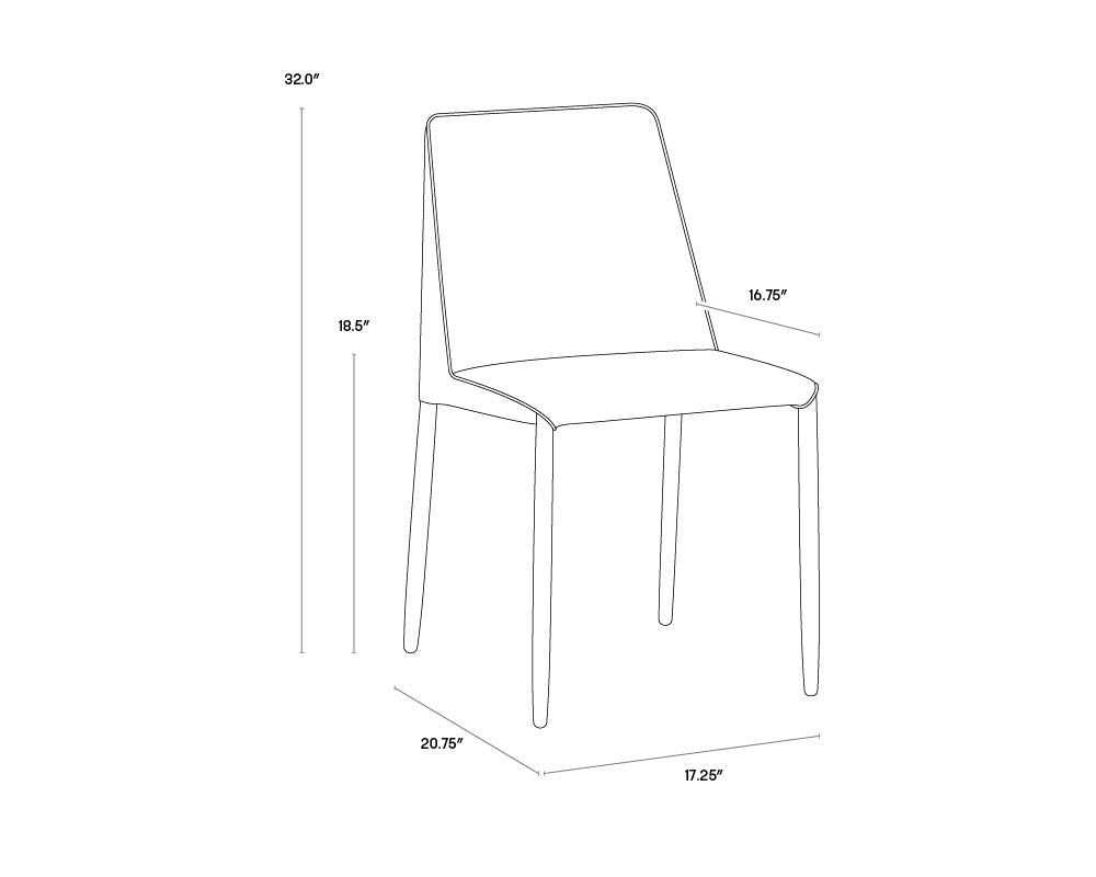 Renee Dining Chair - Armour Grey / Dark Slate