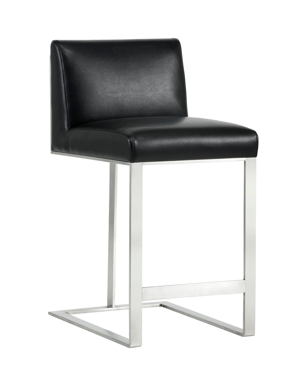 Dean Counter Stool - Stainless Steel  Cantina Black