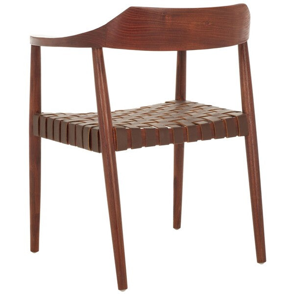 Safavieh Amycus Accent Chair, ACH1202 - Walnut/Cognac